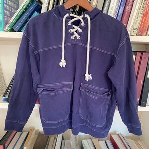 J. Crew navy nautical sweatshirt with pockets